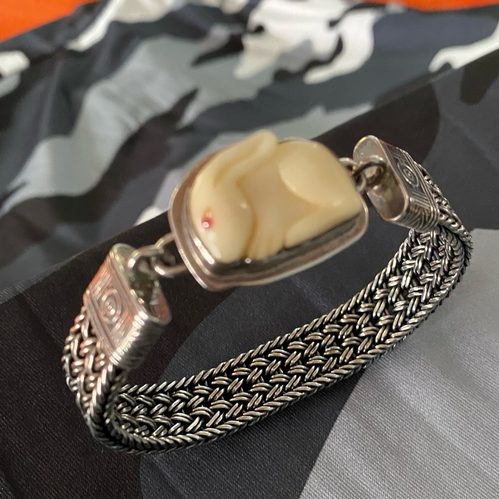 Tabra connector bracelet and bunny charm vintage